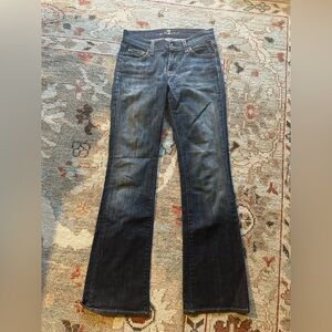 7 For All Mankind Dark Blue Flare Jeans